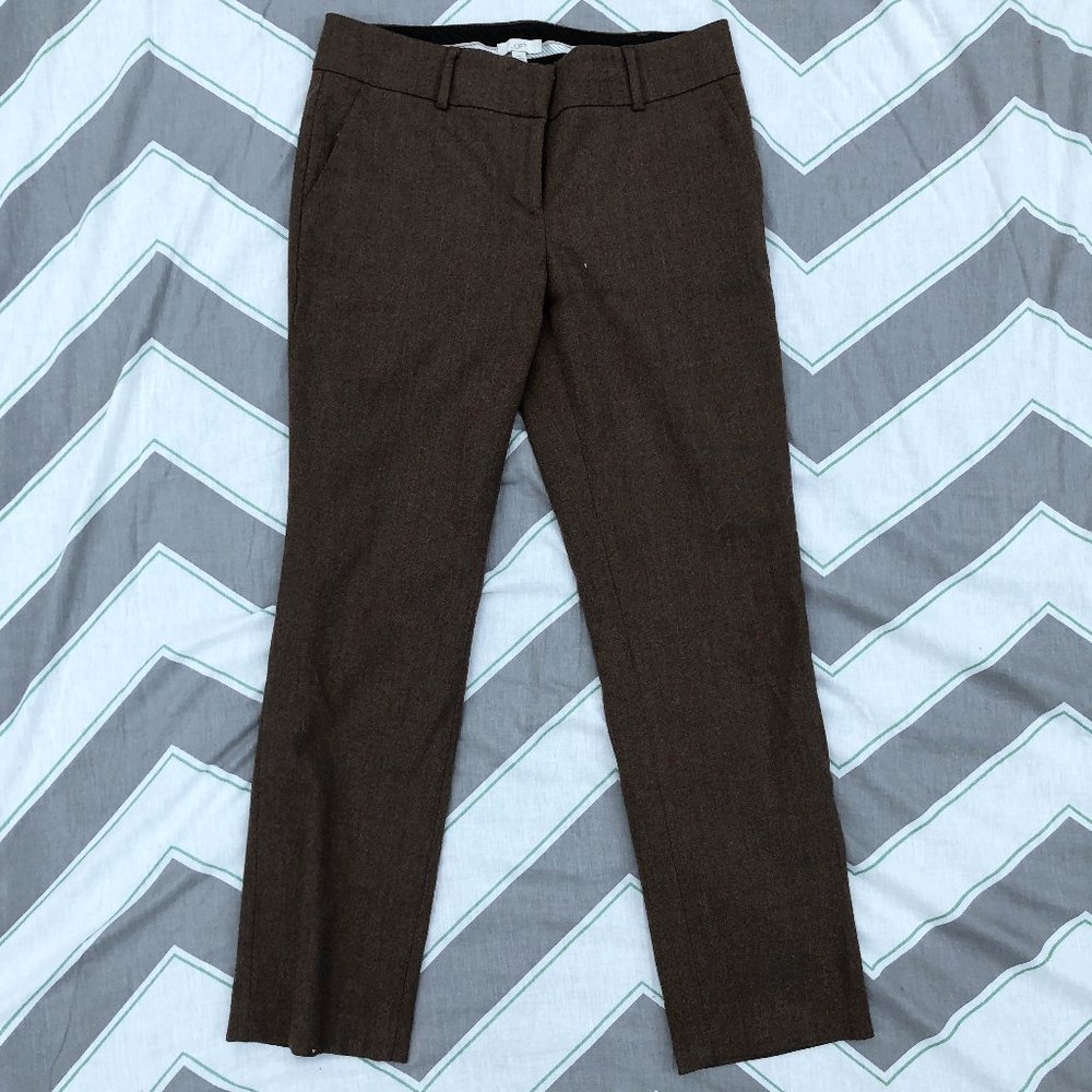 Ann Taylor Loft Marisa Tan Brown Wool Slacks Pants